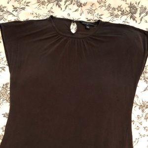 NWOT Brown silk Banana Republic top L